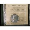 Image 1 : 1953 NSF 5¢ DOUBLE 1953 ICCS VF-30, first one