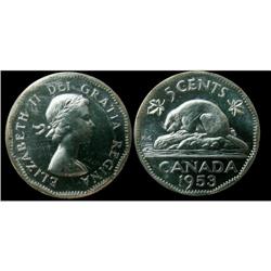 TIED FOR FINEST! 1953 NSF "MULE" 5¢ PCGS MS-6