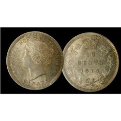 ONE OF THE FINEST KNOWN!  1870 Wide "O" 10¢ I