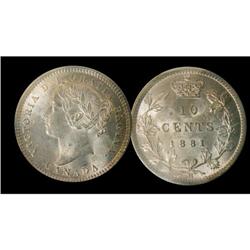 ONE OF THE FINEST KNOWN!  1881H 10¢ ICCS MS65