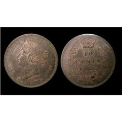 THE FINEST KNOWN!  1886 Obv#4 Large 6 Pointed