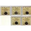 Image 1 : Lot of 5 ICCS 1886 10¢, includes; Small 6 Obv