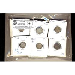 Lot of  sixty-five  Edwardian 10 cents;  Incl