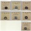 Image 1 : Lot of 7 10¢ coins all ICCS EF40.  Includes 1