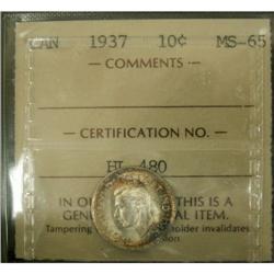 1937 10¢ ICCS MS-65