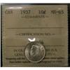 Image 1 : 1937 10¢ ICCS MS65. Brilliant with full luste