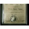 Image 1 : 1954 10¢ ICCS PL-66  ULTRA HEAVY CAMEO, a gre