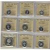 Image 1 : Lot of 9 ICCS graded coins with all HEAVY CAM