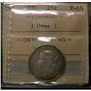 Image 1 : 1871 1 over 1 variety 25¢ ICCS F-15, seldom s