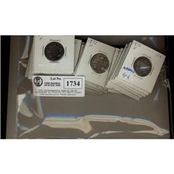 Lot of  twenty-nine Victoria 25 cents;  Inclu