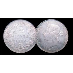 1880H "Wide O"  25¢  PCGS MS62. Light gold an