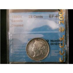 1890H 25¢ CCCS EF-40, brilliant