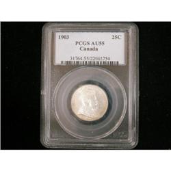 1903 25¢ PCGS  AU-55