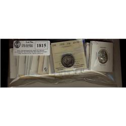 Lot of  thirty-three  25 cents, includes 1938