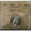 Image 1 : 1947 ML 25¢ ICCS MS-65