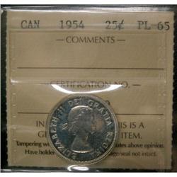 1954 25¢ ICCS PL-65  Brilliant with lots of l