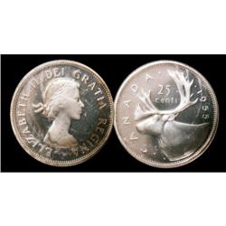 1955 25¢ ICCS PL-65  ULTRA HEAVY CAMEO. Brill