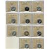 Image 1 : Large lot of 11 ICCS Proof-like 25¢ coins wit