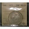 Image 1 : 1871 50¢ ICCS AU-50  Brilliant with lots of l
