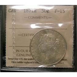 1871H 50¢ ICCS F-15 A nice example with probl