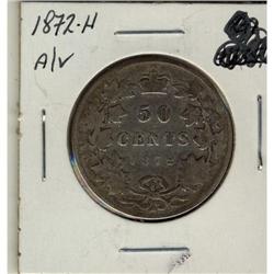 1872H A/V 50¢.  A nice example in G-6.