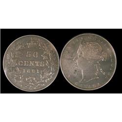 1881H 50¢ VF.  A nice Victorian example with