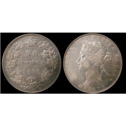 1890H 50¢ ICG VF-35  Brilliant with some lust