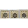 Image 1 : Lot of 3 ICCS graded 50¢ coins, includes, 189