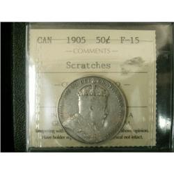 1905 50¢ ICCS F-15, scrts. Designation but ve