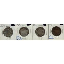Lot of four  50 cents.  Includes 1906, 1913 (
