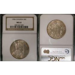 1906  50¢  NGC MS61. Fully brilliant with lig