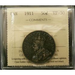 1911 50¢ PCGS VF-30