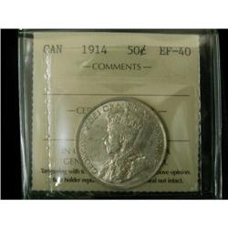 1914 50¢ ICCS EF40, brilliant and lustrous. S