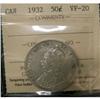 Image 1 : 1932 50¢ ICCS VF-20  Lightly toned with lots