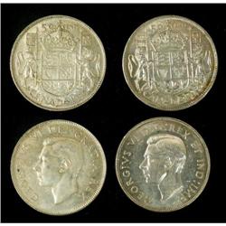 1946 Design, 1950 No design 50¢ both EF-40 or