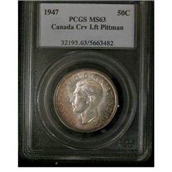 1947  ST 7L 50¢ PCGS  MS-63 Pittman,