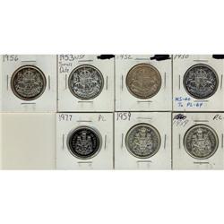 Lot of seven  50 cents.  Includes 1950, 1952,