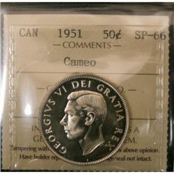 1951  50¢  ICCS SP-66 CAMEO,  nice mirror fie