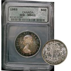 1953 SD 50¢ ICG MS-66 Nicely toned. Excellent