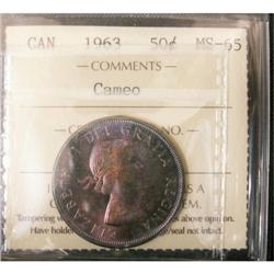 1963 50¢ ICCS MS-65PQ++ CAMEO, superb toning