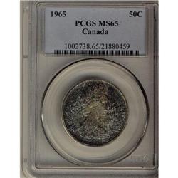 1965 50¢ PCGS MS-65 Superbly toned. Excellent