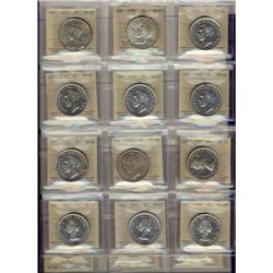 1935 to 1966 Silver Dollars.  Lot of 17 coins