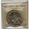 Image 1 : 1935 $1 ICCS MS-65, nicely toned.