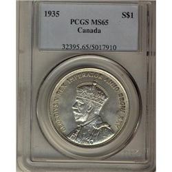1935 $1 PCGS MS-65, nicely toned.
