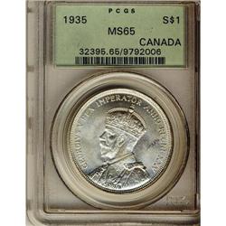 1935 $1 PCGS MS-65, nicely toned.