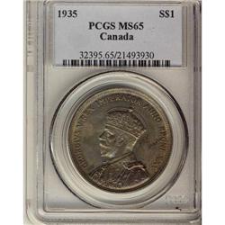 1935 $1 PCGS MS-65, nicely toned.