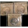 Image 1 : Lot of 3 ICCS graded $1 ;1936 AU-55, 1946 AU-