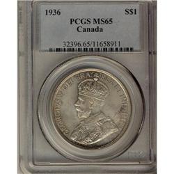 1936 $1 PCGS MS-65, nicely toned. Scarce