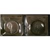 Image 1 : Lot of 2 ICCS Silver dollars; 1938 EF-40, 196