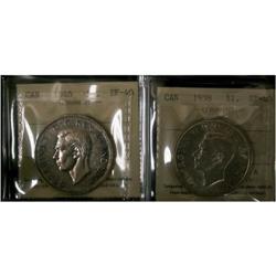 1938 and 1946 $1 both ICCS EF40,